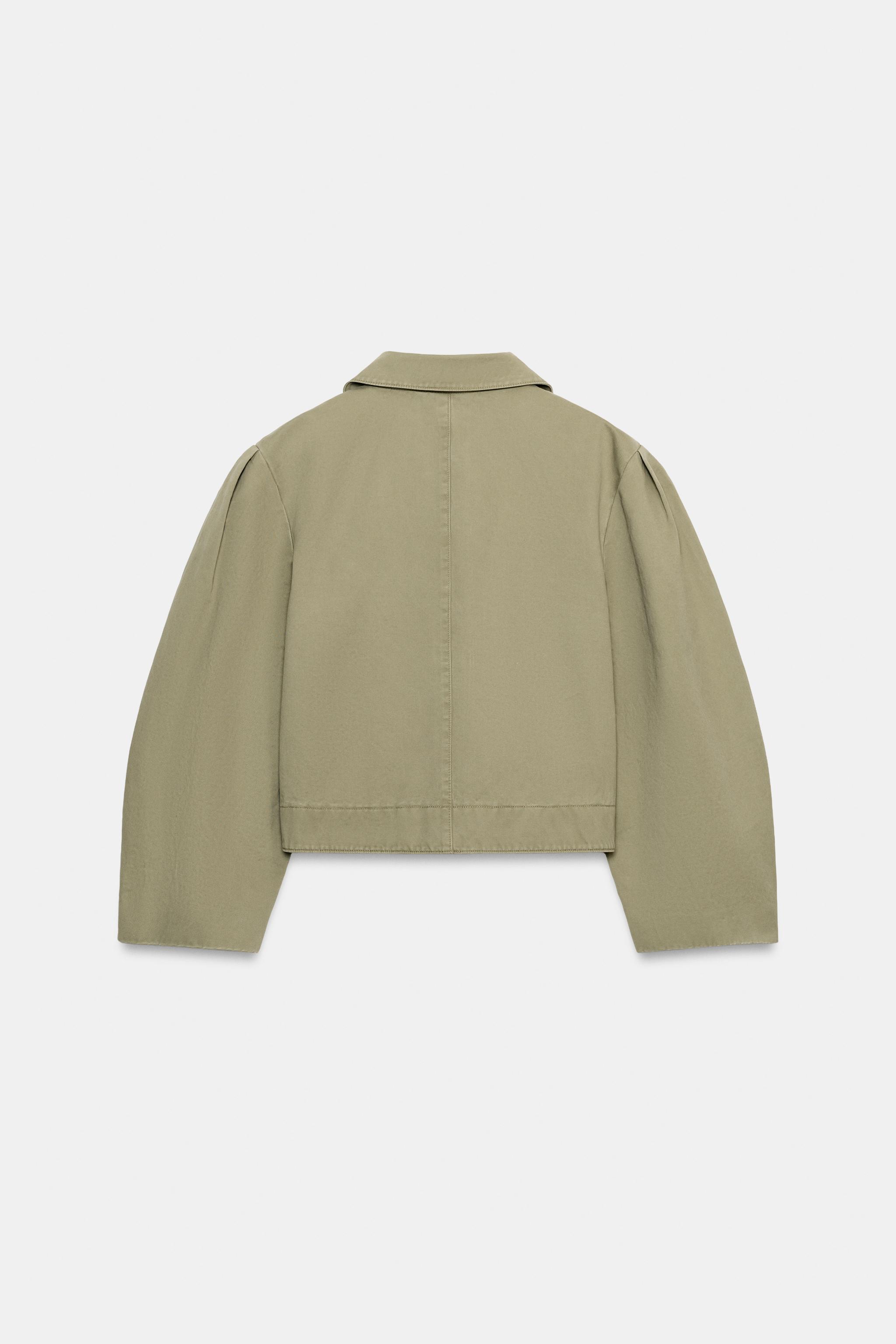 BLOUSON COURT EFFET DÉLAVÉ